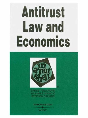 cover image of Antitrust Law and Economics in a Nutshell